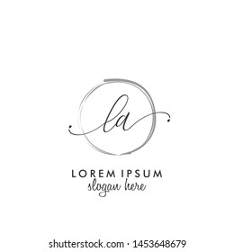 LA Initial beauty monogram logo vector