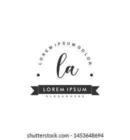 LA Initial beauty monogram logo vector