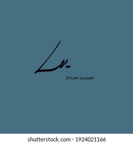 la escritura inicial 
el logo manuscrito para la identidad