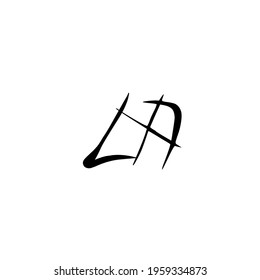 LA initial handwritten logo for identity