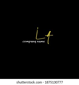 LA initial isolated black beauty monogram and elegant logo design
