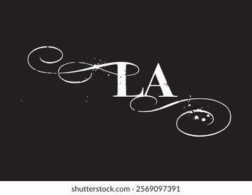 LA initial letter logo design and minimalist logo
