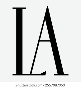 la Initial Letter Logo Symbol