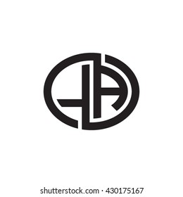 LA initial letters looping linked ellipse monogram logo