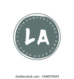 LA Initial logo Branding Brush wedding business