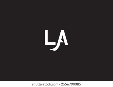 LA initial logo design and letter and monogram logo design