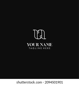 LA Initial logo design luxury concept line monochrome