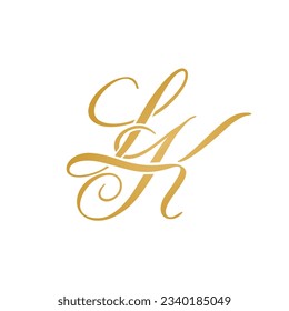 LA initial logo design vector stock