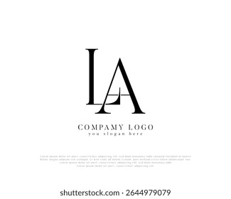 LA Initial Monogram Logo Elegant and Minimalist