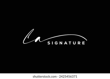 LA Initialen Handschrift Signatur Logo. LA Hand gezeichnete Kalligraphie Schriftzug Vektor. LA Brief Immobilien, Schönheit, Fotografie Brief Logo Design.