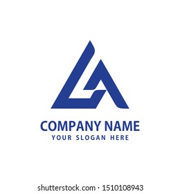 LA initials Logo Designs Letters Technology  Business