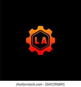 LA Initials Tech Logo Vector Art Icons and Graphics