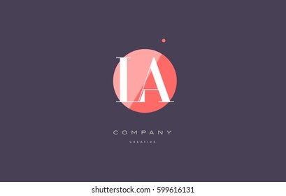 la l a  retro vintage simple rhombus three 3 letter combination black white alphabet company logo line design vector icon template 