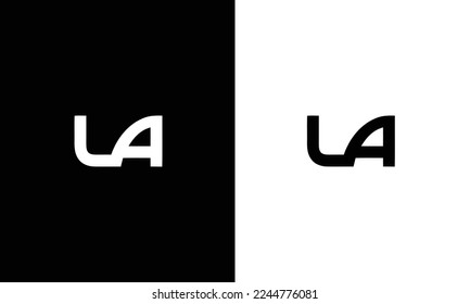 LA Letter Abstraktes Logo-Monogramm