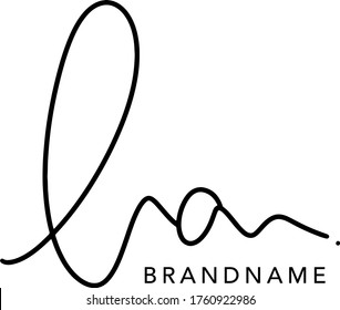 LA  Letter Initial Logo Design, Vector Template