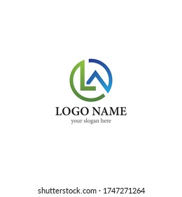 LA Letter logo business template vector icon