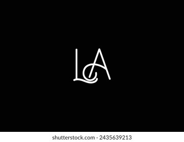 LA  letter logo deign and monogram logo