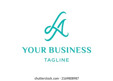 LA Letter Logo Design, Monogram, Initials, icon, symbol - Designed with refined curves and minimalist sophistication, this logo is ideal for salon or spa, beauty clinic, perfume or skincare brands.