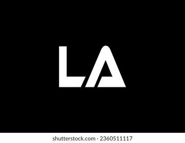 LA letter logo design and monogram logo design