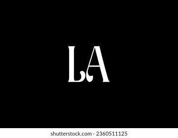 LA letter logo design and monogram logo design