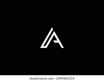 Diseño del logotipo de la letra de LA y diseño del logotipo del monograma. LA, AL Letras Letras Logo Monograma. Diseño inicial del Vector del logotipo del triángulo de LA