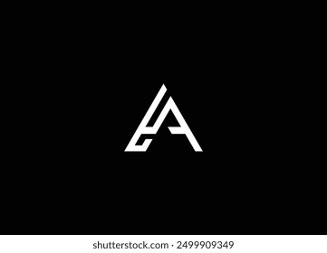Diseño del logotipo de la letra de LA y diseño del logotipo del monograma. LA, AL Letras Letras Logo Monograma. Diseño inicial del Vector del logotipo del triángulo de LA