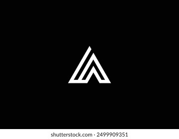 Diseño del logotipo de la letra de LA y diseño del logotipo del monograma. LA, AL Letras Letras Logo Monograma. Diseño inicial del Vector del logotipo del triángulo de LA