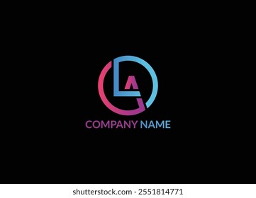 LA Buchstaben Logo Design und Monogramm Logo Design. LA, AL Alphabete Buchstaben Logo Monogramm. LA anfängliches Dreieck Logo, Vektordesign