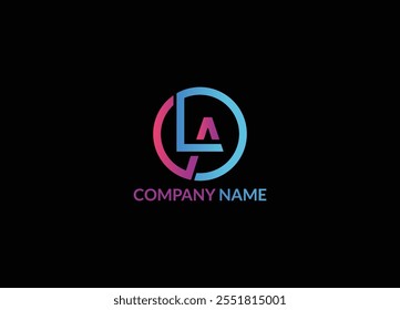 LA Buchstaben Logo Design und Monogramm Logo Design. LA, AL Alphabete Buchstaben Logo Monogramm. LA anfängliches Dreieck Logo, Vektordesign