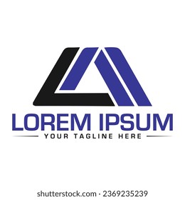 Diseño del logotipo de la carta LA Diseño del logotipo único y moderno