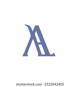 LA letter logo, icon, vector illustration