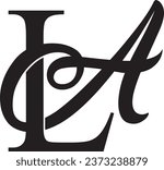 LA letter logo modern design