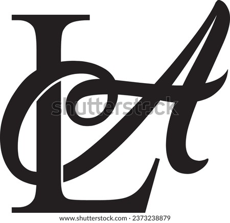 LA letter logo modern design