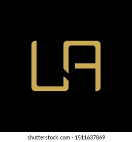 LA Letter monogram with abstrac concept style design