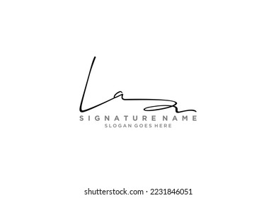 LA Letter Signature Logo Template elegant design logo Sign Symbol template vector icon