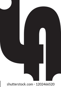 LA letter vector logo