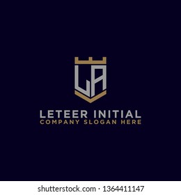 LA letters Initial icon / logo design Monogram inspiration.