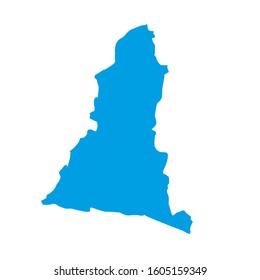 la libertad region map in country of el salvador