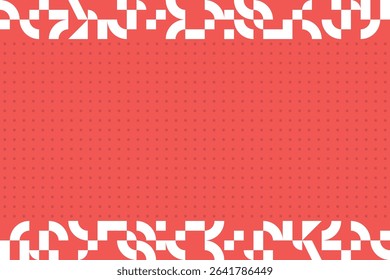 La liga spanish football league vector rectangular red geometric background with small dark red squares and white shape elements.