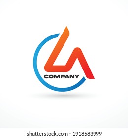 LA Logo Company, Letter LA Logo Design Vektor