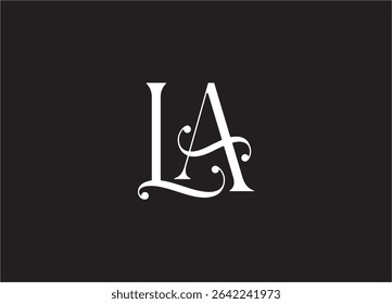 LA Logo Design Creative and Modern Logo Design