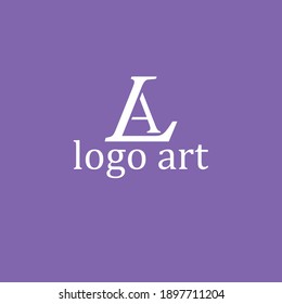 LA logo design creative vector  file