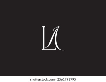 LA logo Design Template Vector Graphic Branding Element.
