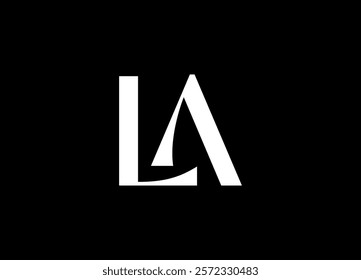 LA Logo Design Template Vector Graphic Branding Element.
