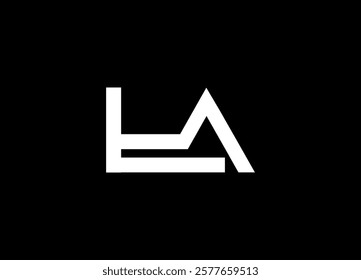 LA Logo Design Template Vector Graphic Branding Element.
