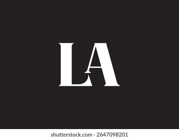Elemento gráfico de marca de modelo de design de logotipo LA.
