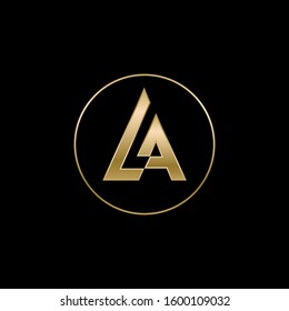 LA logo design. Vector illustration.