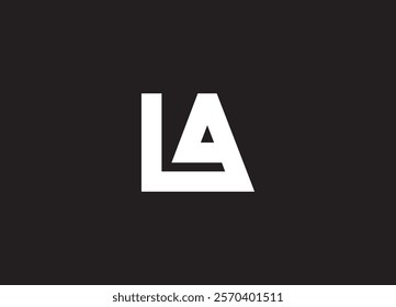 LA logo design vector initial design
