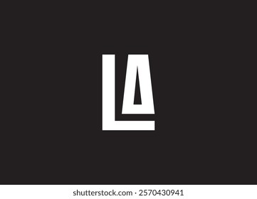 LA logo design vector initial design
