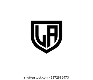 LA logo design vector template